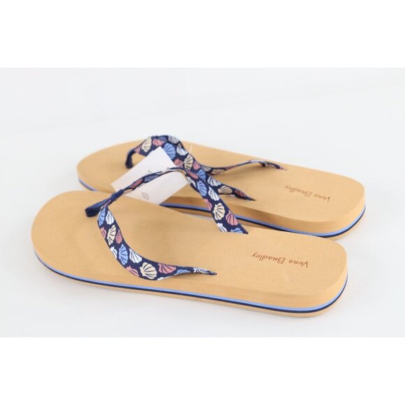 Deadstock Vtg Y2K Vera Bradley Womens Large 9 10 Sea Shells Flip Flops Sandals - Picture 5 of 6